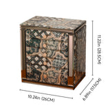 Homruilink High End Glass Jewelry Box for Women, 5 Layer,Emerald