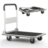 Foldable Push Cart Dolly | 330 lbs. Capacity | Heavy Duty Moving Platform Hand Truck with Swivel Wheels