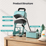 Hat Heat Press Machine with 2 Platens & Caps Stretcher, Hat Press Heat Machine for Caps with Memory Mode