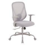 Office Star Products Ventilated Seating, Mesh Back Manager's Office Chair, Height-Adjustable Arms, Professional Office Seating, Lumbar Support, Grey