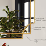 Kelly Miller 20"x30" Small Gold Bathroom Mirror for Wall Mount, Beveled Vanity Mirror for Master Bath Half Bath
