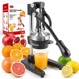 ARINOO Kitchen Cast Iron Citrus Juicer,Manual Hand Press Orange Juicer,Heavy Duty Countertop Squeezer for Lemon,Orange, Easy to Use & Clean（Black)