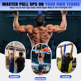 NTIUYOT Pull Up Assistance Bands, Heavy Duty Resistance Band with Handle, Pull Up Bar Assist Bands, Adjustable Height with Feet Straps, Portable Home Gym for Enhanced Strength, Muscle Training