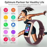 Zeacool Fitness Tracker with 24/7 Heart Rate, Blood Oxygen Blood Pressure Sleep Monitor, Activity Trackers 5 ATM Waterproof,Step Calorie Counter Pedometer Health Smart Watch for Women Men Bordeaux