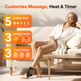 Cordless Neuropathy Foot Massager, Ankle Massager for Pain Relief, Ankle Heating Pad Plantar Fasciitis Relief, Black