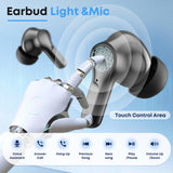Wireless Earbuds, Bluetooth 5.4 Headphones HiFi Stereo/Crystal Clear, Black
