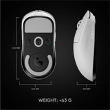 Logitech G PRO X Superlight Wireless Gaming Mouse, Ultra-Lightweight, Hero 25K Sensor, 25,600 DPI, 5 Programmable Buttons, Long Battery Life, Compatible with PC/Mac - White