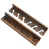 MyGift Fishing Rod Holder, Wall Mounted Burnt Wood Fishing Pole Holders for Garage, Adjustable Vertical Hanging Garage Storage Fisherman Gear Rack Holds 6 Rods, Christmas Gift