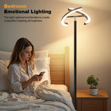 PreeOtti Floor Lamps for Living Room, 40W/2400LM Rotatable LED Floor Lamp with Touch & Remote Control, 70" Tall Standing Lamp Stepless Dimmable, Modern Torchiere Corner Lamp for Bedroom, Office