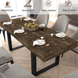 Modern Farmhouse Wooden Kitchen Expandable Dining Room Conference Table