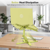OMOTON LA10 360° Rotating Laptop Stand Riser Foldable for Desk, Citron