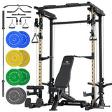 MAJOR FITNESS Drone3 Power Rack, 2500lbs Multi-Function Home Gym Squat Rack with Dual Pulley System, Pull-Up Bar & J-Hooks, Heavy-Duty Steel Frame for Maximum Stability & Strength Training