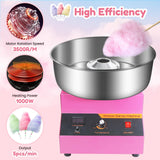 Cotton Candy Machine Commercial, Ajgvq Upgraded 1000W Efficiently Cotton Candy Maker with Stainless Steel Bowl, Bowl Cover, Sugar Scoop, Easy & Safe to Use, Candy Floss Maker for Home, Party, Festival