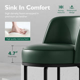Ollega 26" Green Counter Height Bar Stools Set of 6, Anti-Pinch Swivel