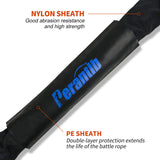 Perantlb Battle rope with wear-resistant nylon protective sleeve ，Heavy Battle Rope for Strength Training Home Fitness Exercise Rope， Anchor Strap Kit Included (2" x 30 ft Length)