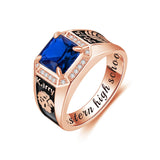 Oseew 2027 Men Custom Graduation Class Ring (Rose Gold)