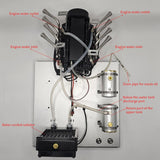 MechPuConToy Mini V8 Engine Model Kit that Runs, FS-V800WGPC 1/10 Scale 28cc Water-Cooled Four-Stroke OHV V8 Engine Model Kit, Build Your Own V8 Metal Engine that Works
