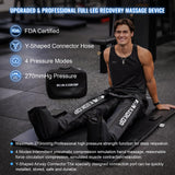 Air Compression Recovery System Full Leg Massager Boots with 8 Intensities 4 Modes Professional Sequential Device to Improvement,Relax,Fast Recovery Muscle for Athletes, Large Size(Height:185-195CM)