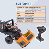 HOBBYPLUS ARKTOS 6x6 V1.5 CR18P Rock Crawler RTR All Terrain - Remote Control Car, Rock Crawler 1/18 Scale 6WD 2 Speed Transmission Off Road for Adults, RC Hobbyists (Tan)