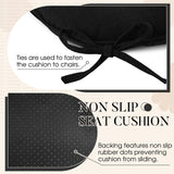 Basic Beyond Chair Cushions for Dining Chairs 6 Pack, Chair Cushion with Ties and Non Slip Backing