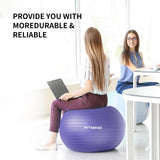 FITMIND_ Extra Thick Exercise Ball Yoga Ball 22in/26in/30in for Workout Pregnancy Stability,Anti-Burst and Slip Resistant Swiss Ball with Pump for Yoga, Pilates, Fitness,Birthing,Physical Therapy