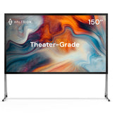 Valerion 150" Outdoor Projector Screen with Stand – 3-Min Setup, Wheeled Carry Bag, 4K/8K UHD Support, Freestanding, Portable Alloy Frame, 16:9 HD, Lightweight for Camping, Backyard, Home Theater