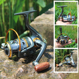 Sougayilang Spinning Fishing Reels Smooth 11BB for Inshore Boat Rock Freshwater Saltwater Fishing-DK1000