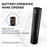 Ivation 7-Piece Wine Gift Set – Includes Electric Bottle Opener, Wine Aerator, Preserver Pump, 2 Cork Stoppers, Foil Cutter & Stand