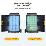 BougeRV 12 Volt Car Refrigerator, CRS 53 Quart Portable Fridge Freezer with APP Control, -4℉ to 68℉ Compressor Electric Cooler with Wheels