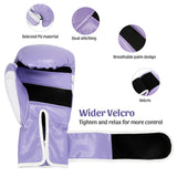 PiscatorZone Boxing Training Gloves Punching Bag Gloves for Women & Adult, Professional Shockproof Gloves for Training Playing Muay Thai, Sparring, Fighting Kickboxing (Purple, 10OZ) PiscatorZone
