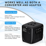 SARQW Travel Converter Adapter Voltage Converter that Steps Down 220 Volts to 110 Volts for use in Over 200 Countries,Including The U.S., U.K., Europe, and Australia (Black)