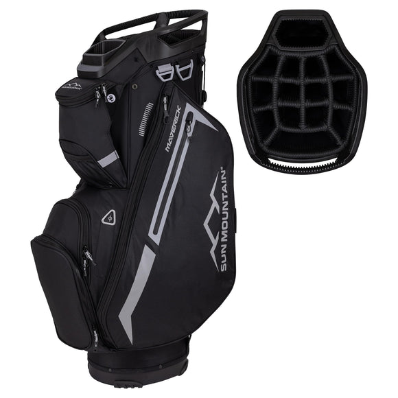 Sun Mountain 2025 Maverick 14 Way Divider Golf Bag with 9 Spacious Pockets | Black Sun Mountain