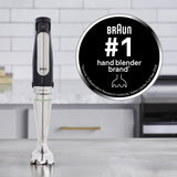 Braun MultiQuick 7 3-in-1 Immersion Blender with Food Processor – Powerful Handheld Electric Stick - Emulsifier for Chopping, Beating & Whisking - Ideal for Soup, Puree, Smoothies & More