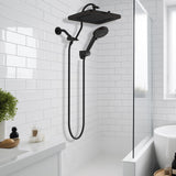 Hibbent cUPC Certified High Pressure 13'' Dual Shower Head Combo with 10-mode Handheld Spray, Rainfall 5-spray Shower Head, 12'' Adjustable Extension Arm, 71'' Hose, Shower Holder, Oil Rubbed Bronze