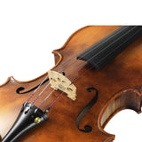 Professional Handcrafted European Violin – Solid Italian Spruce Top & European Maple Back | German Thomastik Strings | French Bridge | Carbon Fiber Tailpiece | Includes Bow & Case (Full Size 4/4)