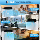 Portable Air Conditioner, 12000 BTU 5-in-1 Portable AC Unit, Cool Fan & Dry Remote Control Up to 550 Sq ft LED Display