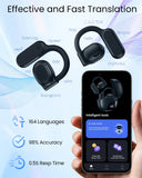 AI Translation Earbuds Real Time 164 Languages 80H Playtime Translator Ear Buds Audifonos Traductores Inglés Español Wireless Earphones Bluetooth AI Headphone for Travel Meeting Learning K08