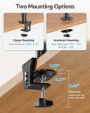 MOUNTUP Quad Monitor Stand, 4 Monitors Desk Mount for 17 to 32 inch Computer Screens, Fully Adjustable Stacked Mount with Tilt Swivel, 4 Heavy Duty Monitor Mount, Holds up to 17.6lbs per Arm