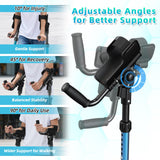 FUSHIDE Forearm Crutches for Adults, 3-Angle Adjustable Arm Crutches for Walking, Ergonomic Crutches for Men or Women, Aluminum, Blue, Crutches for Leg Injury, Surgery Recovery, Disabled（1Pair）