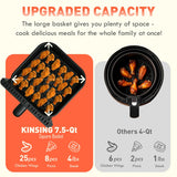Air Fryer with Window Visible 8-in-1,Compact & Large 7.5-Qt,Up to 85% Less Oil, Roast, Bake, Dry, Reheat, Frozen