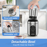 Secura Brands Electric Coffee Grinder for Coffee Beans, Spices, Herbs Adjustable Coarse to Fine Setting for 12 Cup Capacity with 1 Removable Stainless Steel Bowl, Ideal for Home Use, RV