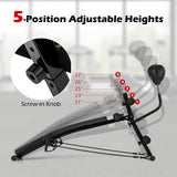 Goplus Adjustable Decline Sit Up Bench for Exercise, Foldable Curved Slant Bench with Speed Ball, Pump & 2 Resistance Bands, Heavy Duty Metal Frame, Full Body Ab Workout Equipment for Home Gym, Black Goplus