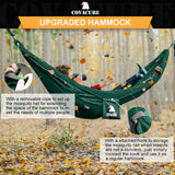 Camping Hammock - Lightweight Double Hammock, Hold Up to 772lbs, Portable Hammocks（Dark Green） covacure