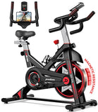 Exercise Bike, pooboo Stationary Bike for Home Gym, Magnetic Resistance Indoor Cycling Bike w/Comfortable Seat Cushion & Tablet Mount, Silent Belt Drive Indoor Bike for Cardio Workout pooboo