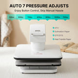 obziy 15x15 Heat Press, Swivel Auto Heat Press Machine for T-Shirts