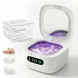 Cordless Ultrasonic Retainer Cleaner with UV - Rechargeable & Portable Retainer Cleaner Machine for Invisalign, Aligners, Night Guards, Mouth Guards, Dentures,Travel Friendly