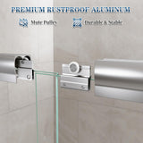 ENSO SENKA 56-60" W x 72" H Semi-Frameless Bypass Sliding Shower Door, Easy-to-Clean Treated Clear Tempered SGCC Glass, Polished Chrome