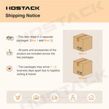 HOSTACK 71" Tall Pantry Cabinet, 55" Wide Kitchen Pantry Storage Cabinet, Large Kitchen Hutch with 2 Microwave Stands, Farmhouse Coffee Bar Station with Doors and Shelves for Dining Room, Black