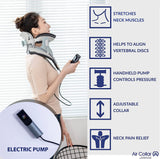 Neck Traction Device by Air Collar - Neck Stretcher - Cervical Traction Device - Neck & Shoulder Pain Relief - Stretcher Collar for Improved Spine Alignment (2nd Generation - Electric) - See Size Chart*