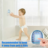 2 Packs Bug Zapper Indoor, Electronic Mosquitoes Killer Zapper with Blue Lights for Living Room, Baby Room, Kitchen, Bedroom(0518)
